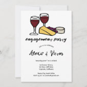Wijn & Kaas Proeverij Engagement Party CUSTOM Kaart (Voorkant)