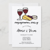 Wijn & Kaas Proeverij Engagement Party Kraf CUSTOM Kaart (Voorkant)