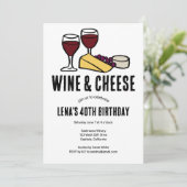 Wijn & Kaas Proeverij Partij Verjaardag Schets CUS Kaart (Staand voorkant)