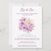 *~* Wijn Kaas SIP EN SEE Shower Party Kaart (Voorkant)