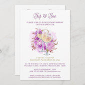 *~* Wijn Kaas SIP EN SEE Shower Party Kaart (Voorkant / Achterkant)