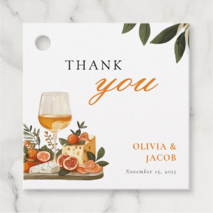 Wijn & Kaas Verloving Feest Bedankjes Labels