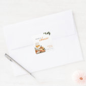 Wijn & Kaas Verloving Feest Vierkante Sticker (Envelop)