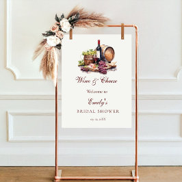 Wijn & Kaas Vrijgezellenfeest welkom Teken Poster