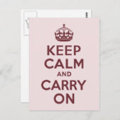 Wijn kalm houden en doorgaan briefkaart (Voorkant / Achterkant)