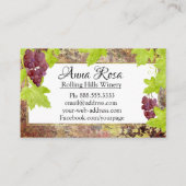 *~* Wijn-kelderwijn-wijndruivenclusterWijnwerf Visitekaartje (Achterkant)