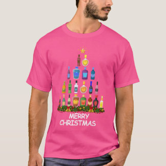 Wijn Kerst Kerst Vrolijke kerst vrienden T-shirt