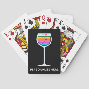 WIJN KUNST PERSONALISEERBARE SPEELKAARTEN