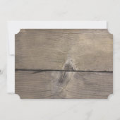 Wijn kurk hart bruiloft uitnodigen kaart (Achterkant)