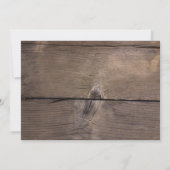 Wijn kurk rustieke bruiloft uitnodiging (Achterkant)