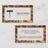 Wijn | Kurkentrekker (kurk stapel) frame Visitekaartje (Voorkant / Achterkant)