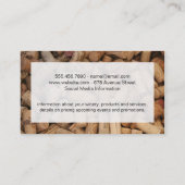 Wijn | Kurkentrekker (kurk stapel) frame Visitekaartje (Achterkant)