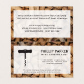 Wijn | Kurkentrekker (kurk stapel) frame Visitekaartje (Buitenkant ongevouwen)