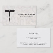 Wijn | Kurkentrekker (kurkstapel) Visitekaartje (Voorkant / Achterkant)