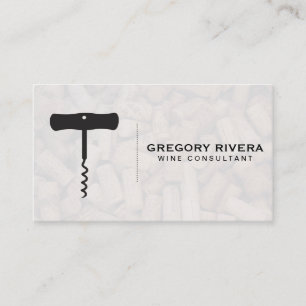 Wijn   Kurkentrekker (kurkstapel) Visitekaartje