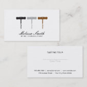 Wijn | Kurkentrekkers (Kaarten plannen) Visitekaartje (Voorkant / Achterkant)