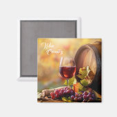 Wijn Land druiven magneet (Voorkant / Achterkant)