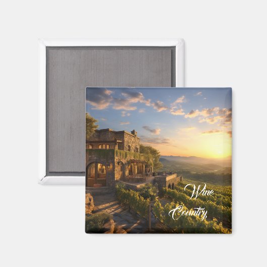 Wijn Land druiven magneet (Voorkant / Achterkant)