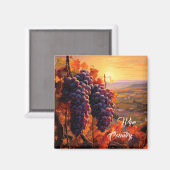 Wijn Land druiven magneet (Voorkant / Achterkant)