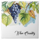 Wijn Land druiven Print Tegel Tegeltje (Voorkant)