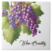 Wijn Land druiven Print Tegel Tegeltje (Voorkant)