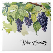 Wijn Land druiven Print Tegel Tegeltje (Voorkant)