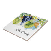 Wijn Land druiven Print Tegel Tegeltje (Zijkant)