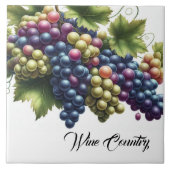 Wijn Land druiven Print Tegel Tegeltje (Voorkant)