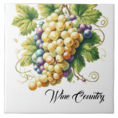 Wijn Land druiven Print Tegel Tegeltje (Voorkant)
