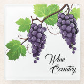 Wijn Land Glas Onderzetter (Voorkant)