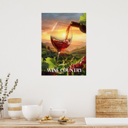 Wijn Land Poster (Keuken)