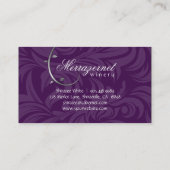 Wijn Leaf Vine Paars Silver Visitekaartje (Achterkant)