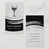 Wijn-Logo | Rock Texture Visitekaartje (Voorkant / Achterkant)