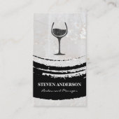 Wijn-Logo | Rock Texture Visitekaartje (Voorkant)