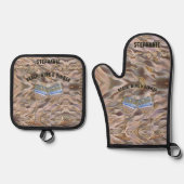 Wijn & Los Muertos Beach 786 Ovenwant & Pannenlap Set (Voorkant)