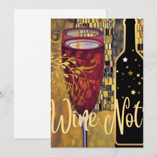 Wijn Lover Feestdagenkaart (Voorkant / Achterkant)