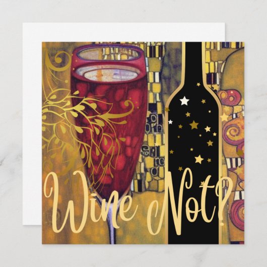 Wijn Lover Feestdagenkaart (Voorkant / Achterkant)
