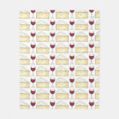Wijn Lover Red Wine Glass Brie Cheese Fleece Deken (Voorkant)