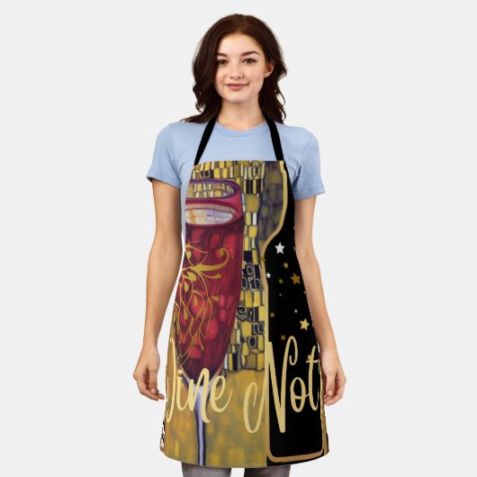 Wijn Lover Schort (Gedragen)