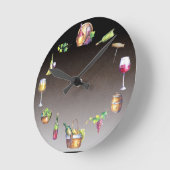 Wijn Lover Waterverf Druiven Barrel Winery Ronde Klok (Hoek)