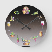 Wijn Lover Waterverf Druiven Barrel Winery