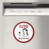 Wijn Lover Women Magnet (Insitu (Vaatwasser))