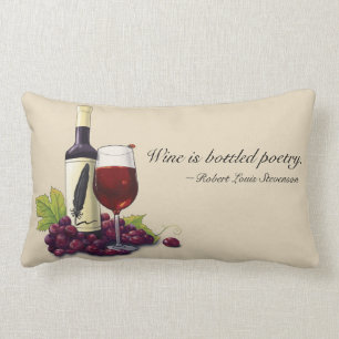 Wijn Lover's Bottled Poetry Pillow Kussen