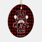 Wijn Lovers Funny 2020 Covid Pandemic Kerstmis Keramisch Ornament (Rechts)