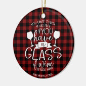 Wijn Lovers Funny 2020 Covid Pandemic Kerstmis Keramisch Ornament (Links)