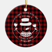 Wijn Lovers Funny 2020 Covid Pandemic Kerstmis Keramisch Ornament (Voorkant)