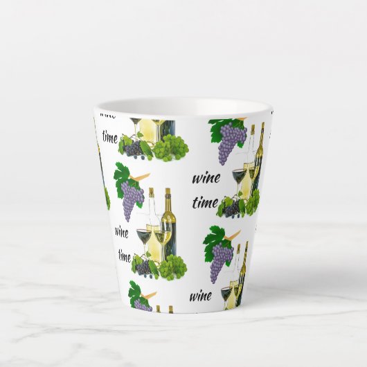 Wijn Lovers Housewarming Gift Idea Latte Mok (Voorkant)