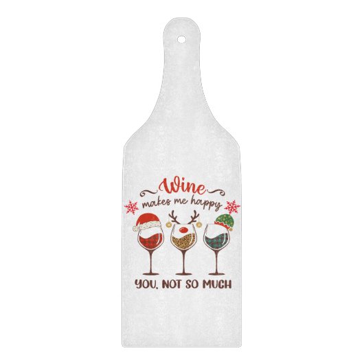 Wijn maakt me gelukkig snijplank (Voorkant)
