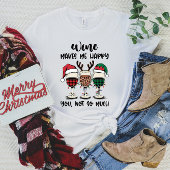 Wijn maakt vrolijk kerst T-shirt