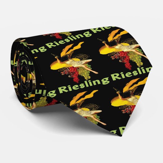 Wijn Maid Riesling Print, Stropdas (Opgerold)